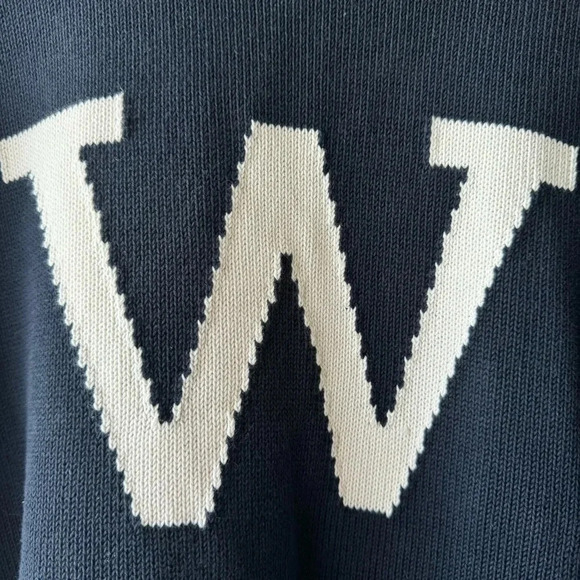 NEW WEEKEND MAX MARA Moresca Crewneck Sweater Navy White Striped Size S - Picture 11 of 16